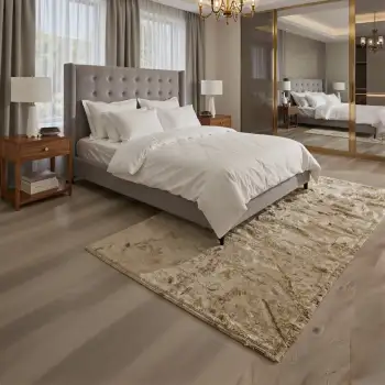 Luxury Modern Bedroom with Gray Headboard white