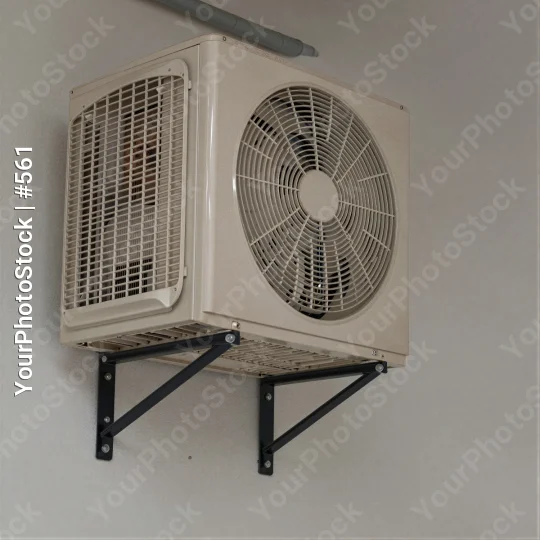 Outdoor Air Conditioning Unit Mounted on Wall