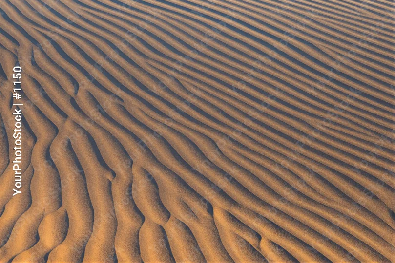 Desert Landscape with Ripple Sand Patterns aerial view