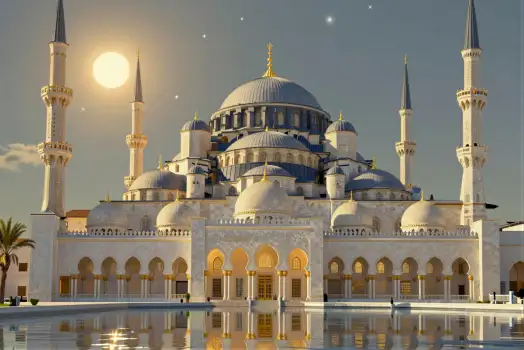 Blue Mosque Istanbul Turkey minarets dome arches