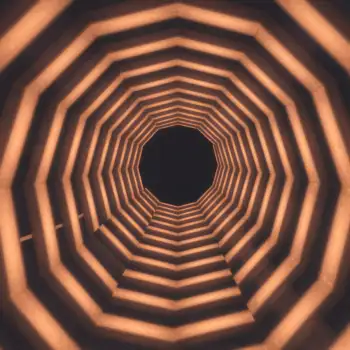 Hexagonal Structure with Black Hole Center tunnel