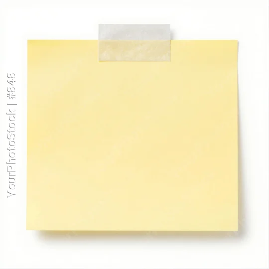 Yellow Sticky Note with Adhesive Strip business presentation