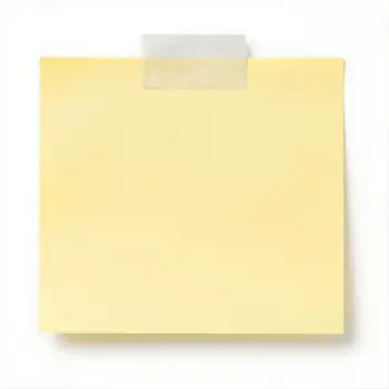 Yellow Sticky Note with Adhesive Strip business presentation