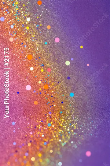 Glitter Gradient Background with Rainbow Dots