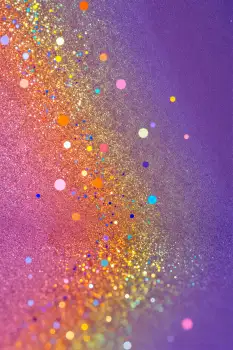 Glitter Gradient Background with Rainbow Dots