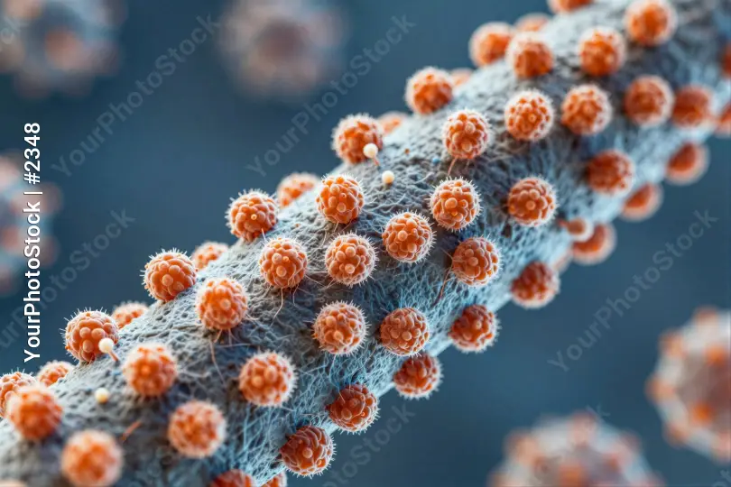 3D Microscopic Structure of Viruses or Bacteria