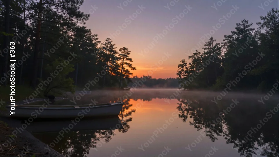 Lake at Sunrise Reflecting Sky Colors reflection