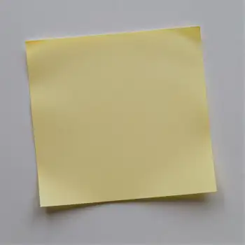 Smooth Glossy Yellow Paper with Crumpled Edges sticky note