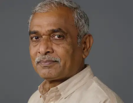 Indian Man with Mustache, Serious Expression portrait