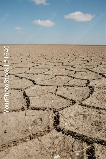 Barren Landscape with Clear Sky desolate cracked