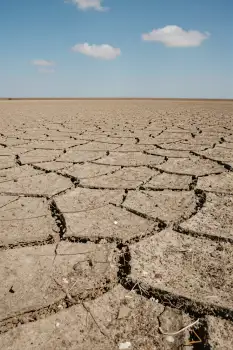 Barren Landscape with Clear Sky desolate cracked