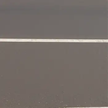 Concrete Road with White Centerline white line