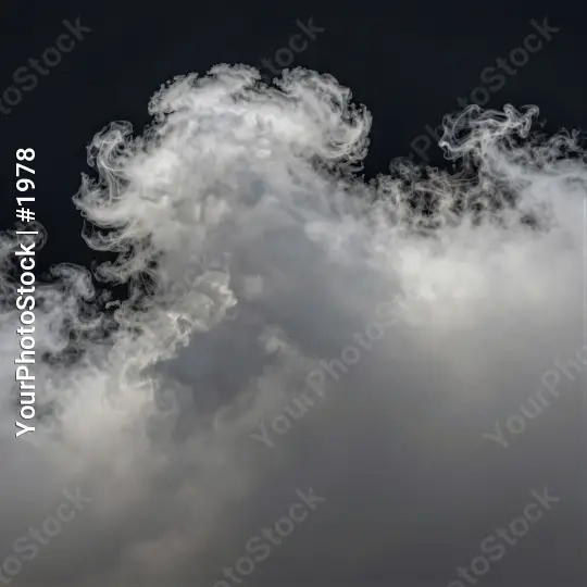 White Smoke Swirling Upward in Mysterious Cloud