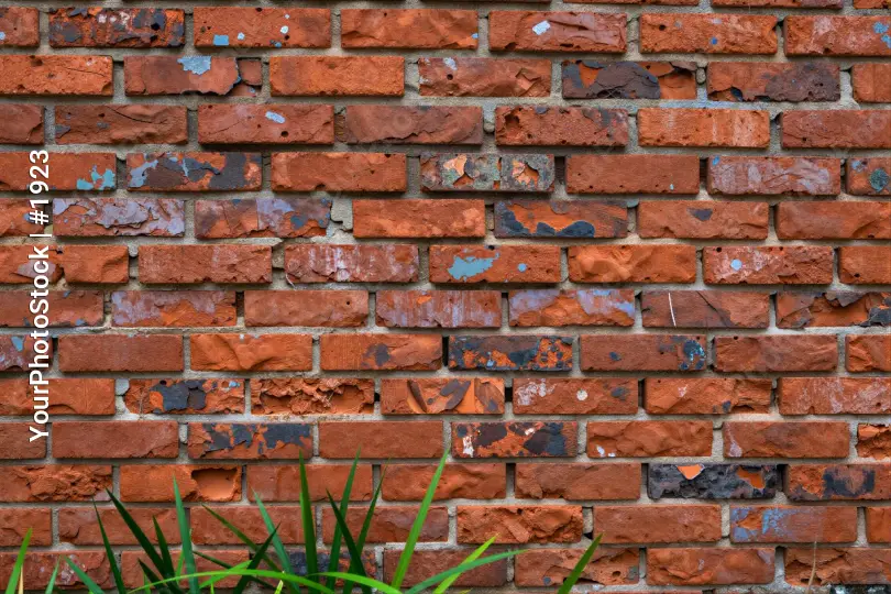 Old Red Brick Wall with Rustic Charm weathered