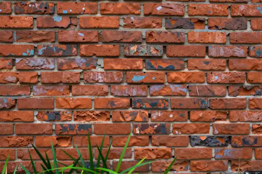 Old Red Brick Wall with Rustic Charm weathered