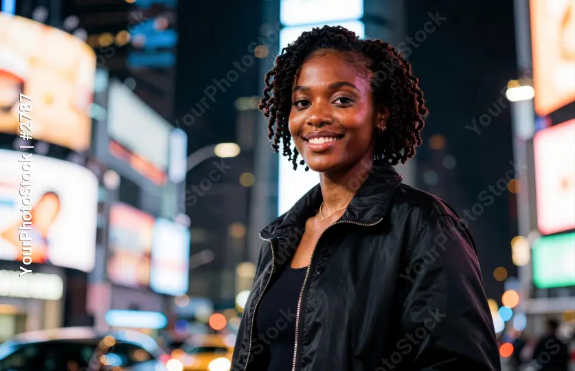 Young Woman Portrait in Urban Street Setting
