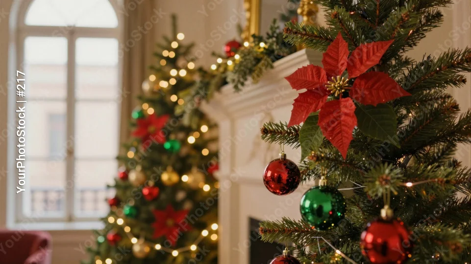 Christmas Decorated Living Room holiday decor
