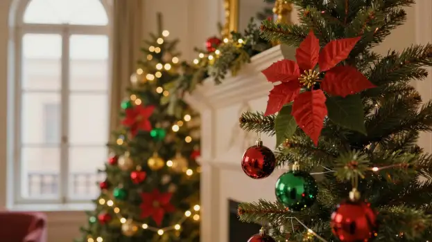 Christmas Decorated Living Room holiday decor
