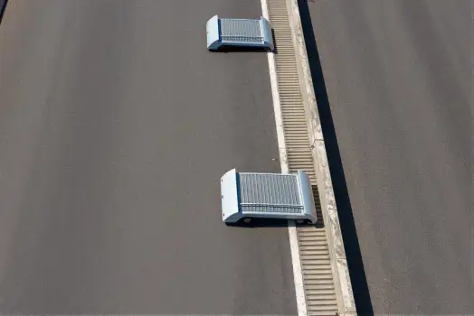 Air Conditioning Units on Roadside metal wall