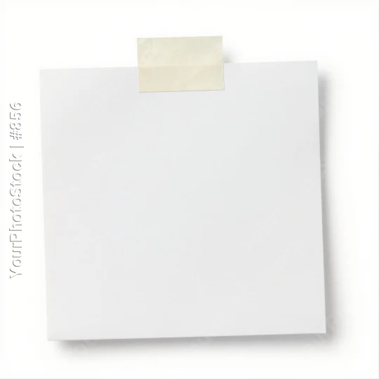 White Paper with Yellow Sticky Note business presentation