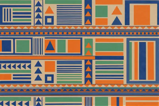 Geometric Design Pattern triangles squares rectangles