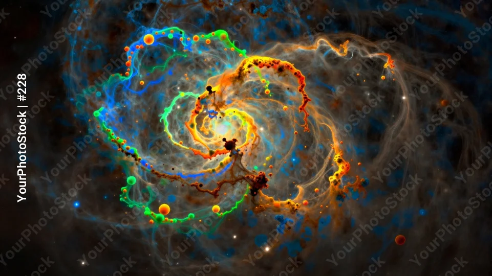Abstract Digital Art Nebula Galaxy Background