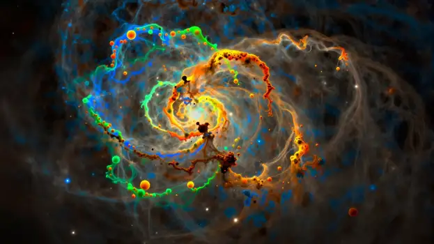 Abstract Digital Art Nebula Galaxy Background