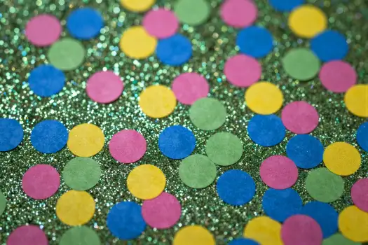 Glittery Surface with Colorful Circles shiny sparkly