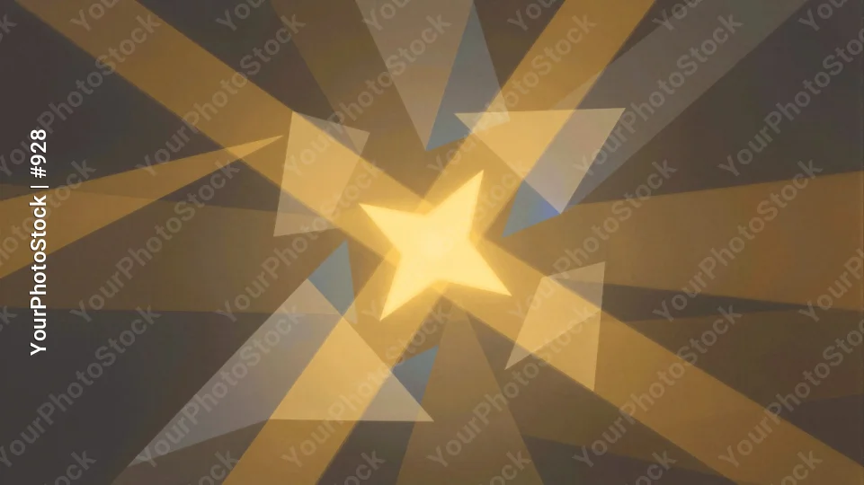 Abstract Star Background with Yellow and Blue Triangles