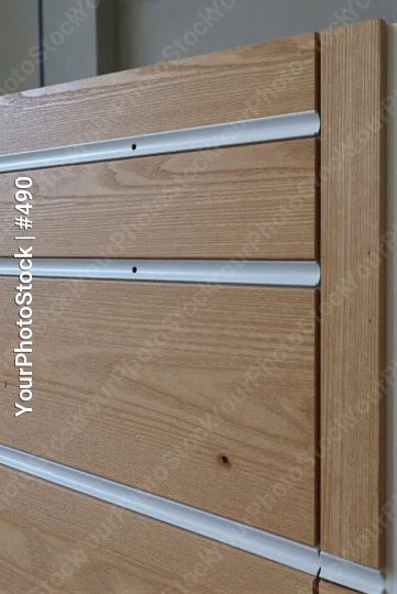 Close-up of Wooden Panel with Slats light-colored wood