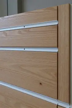 Close-up of Wooden Panel with Slats light-colored wood