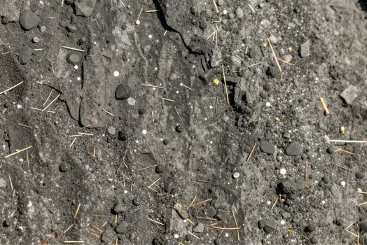 Close-up of diverse rock and gravel pile rocks