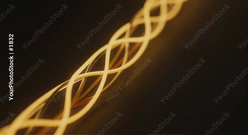 Twisted Golden Wire Close-Up depth dimension black background
