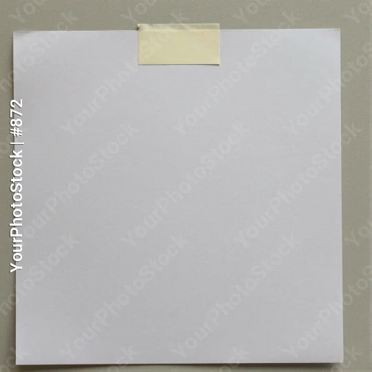 Yellow Sticky Note Attached to White Paper on Gray Wall