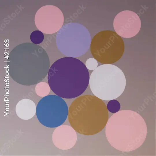 Playful Abstract Composition of Overlapping Circles
