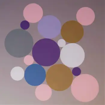 Playful Abstract Composition of Overlapping Circles