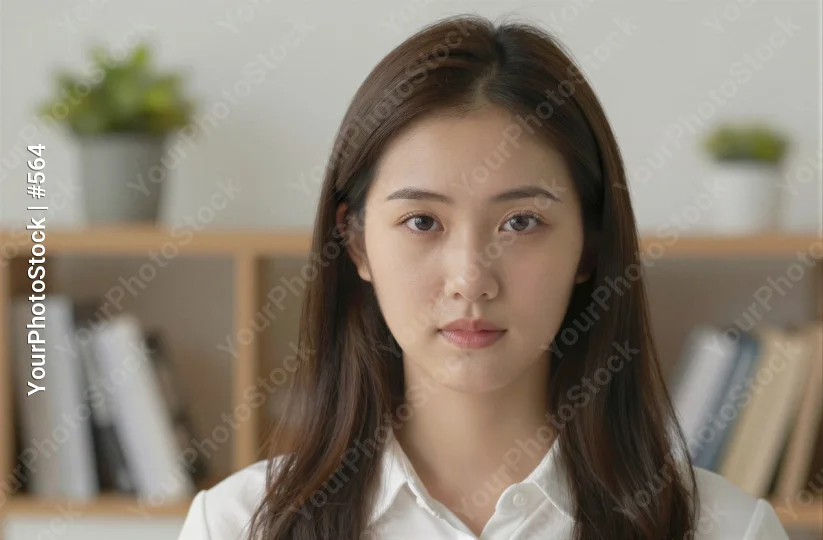 Asian Woman in Professional Pose portrait serious