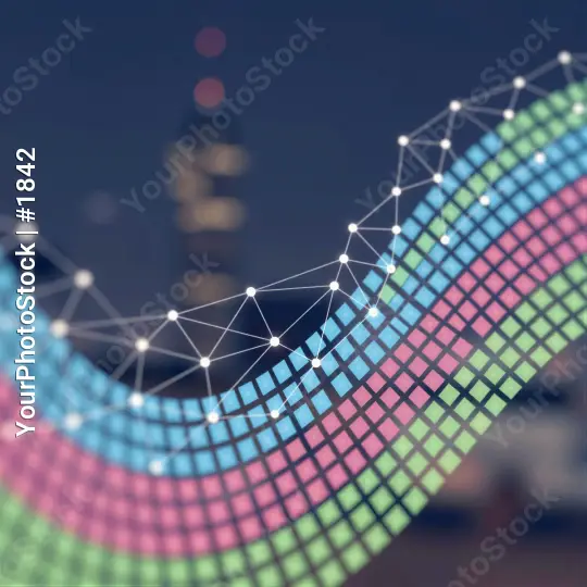Futuristic Network Artwork digital art wave pattern