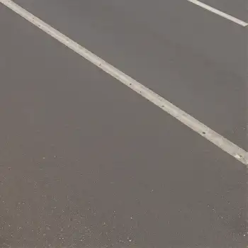 Concrete Road with White Center Line white line