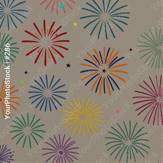 Colorful Fireworks Pattern repeating beige festive