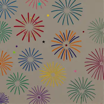 Colorful Fireworks Pattern repeating beige festive