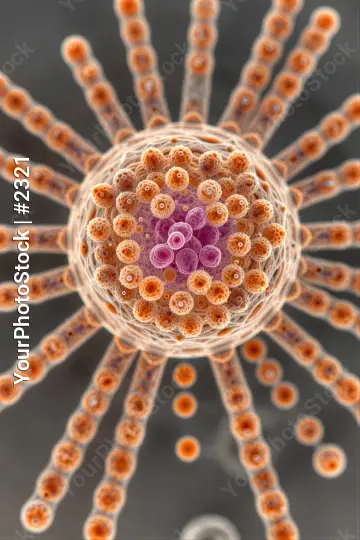 Complex Structure Anatomy - Central Nucleus with Radial Proteins