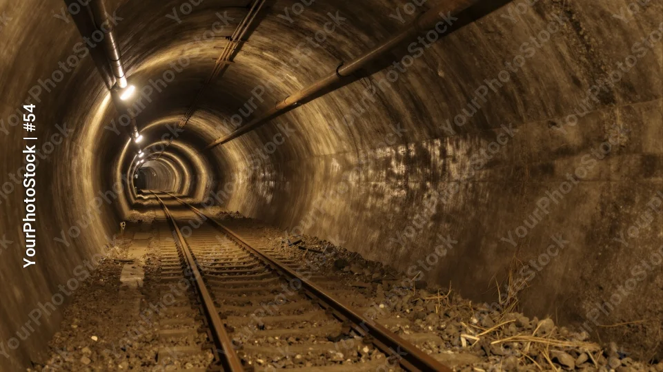 Mineral Extraction Cave Tunnel Inside Mountain