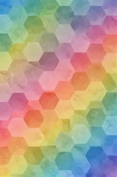 Rainbow Hexagon Background abstract vibrant colors