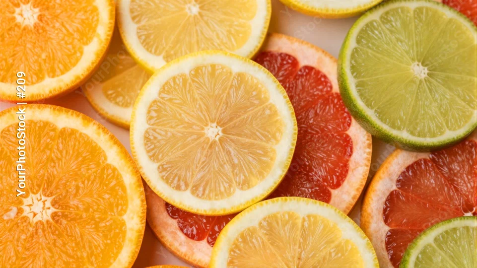 Fresh Sliced Citrus Fruits Arrangement sliced fruits
