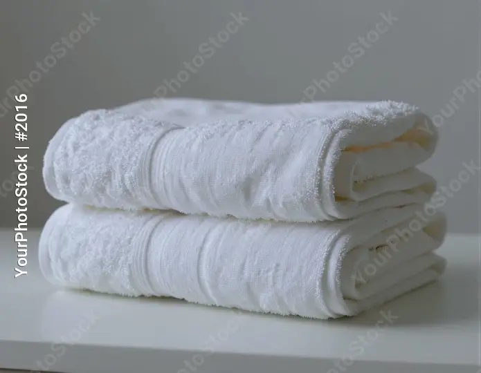 Neatly Folded White Towels Stack texture soft hotel