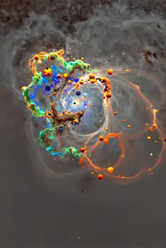 Galaxy Nebula Abstract Digital Art swirling vortex