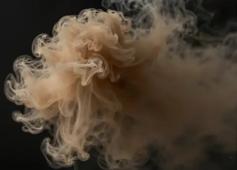 Chaotic Light Beige Smoke Close-Up swirling motion
