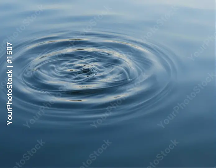 Calm Blue Water Surface with Spiral Pattern reflection
