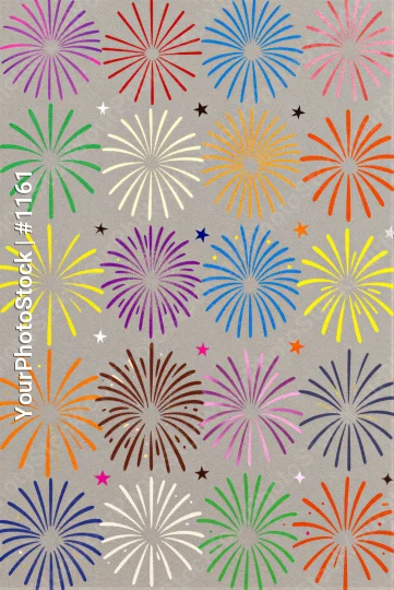 Colorful Fireworks Grid vibrant firework display